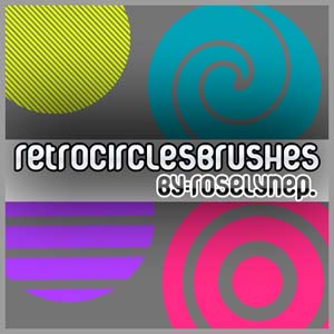 Retro circle brushes
