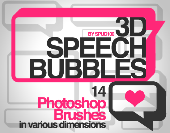 3d speech bubble brushes