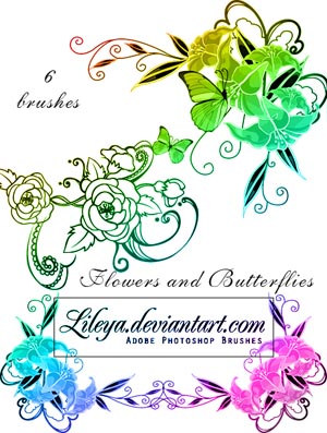 Flowers and butterflies
