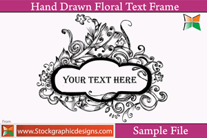 Hand Drawn Floral Text Frames