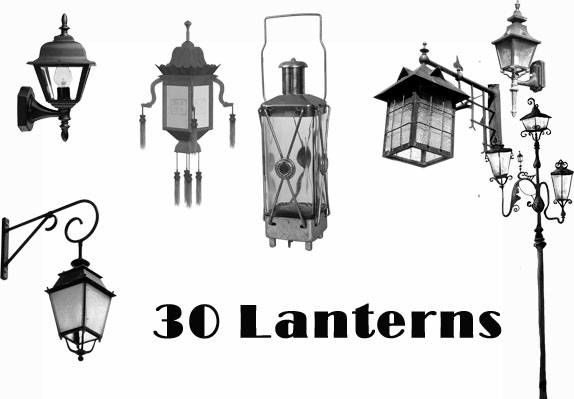 Old lanterns Brush Set